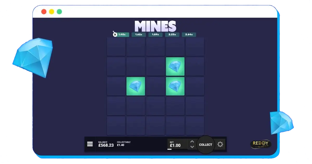 Reddy Book Mines Game